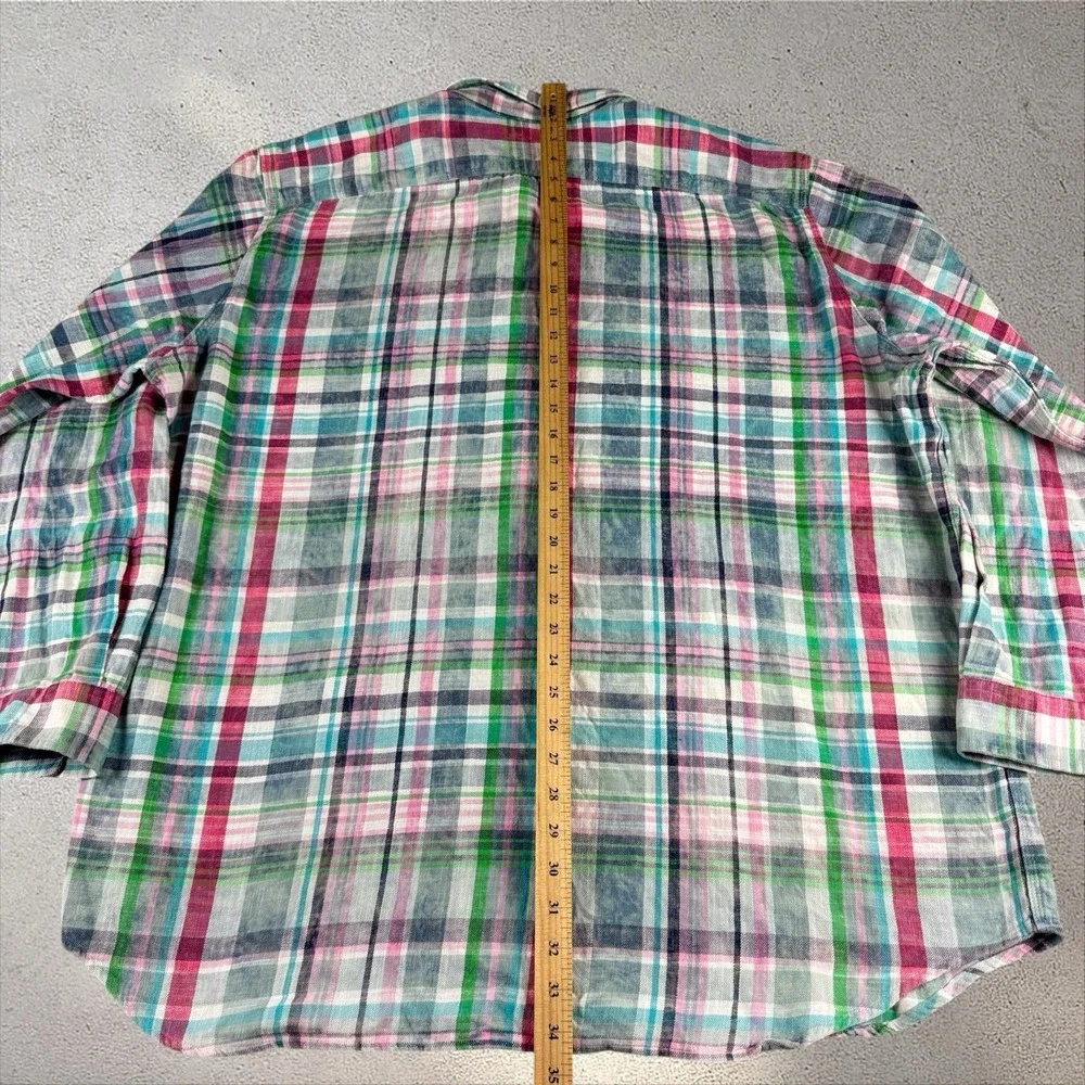 POLO RALPH LAUREN Men's Big & Tall Pastel Plaid Flannel Button-Down Shirt 2XB